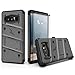 ZIZO Bolt Series for Samsung Galaxy Note 8 Case Military Grade Drop Tested with Tempered Glass Screen Protector Holster Metal Gray Black
