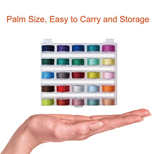 image for Paxcoo 50 Pcs Bobbins and Sewing Threads with 30 Pcs Sewing Needles, S