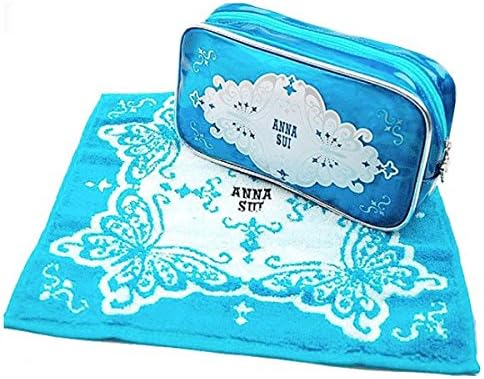 Amazon アナスイ Anna Sui ポーチ 小物入れ ハンカチタオル バタフライ 水色 スカイブルー ライトブルー セット Set 並行輸入品 Anna Sui アナスイ ポーチ