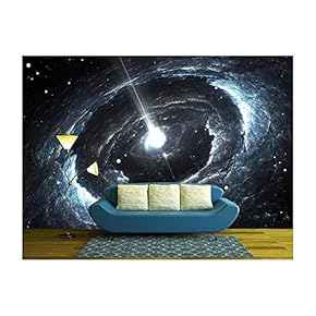 Highly Magnetized Rotating Neutron Star - Removable Wall Mural | Self-Adhesive Large Wallpaper - 66x96 inches