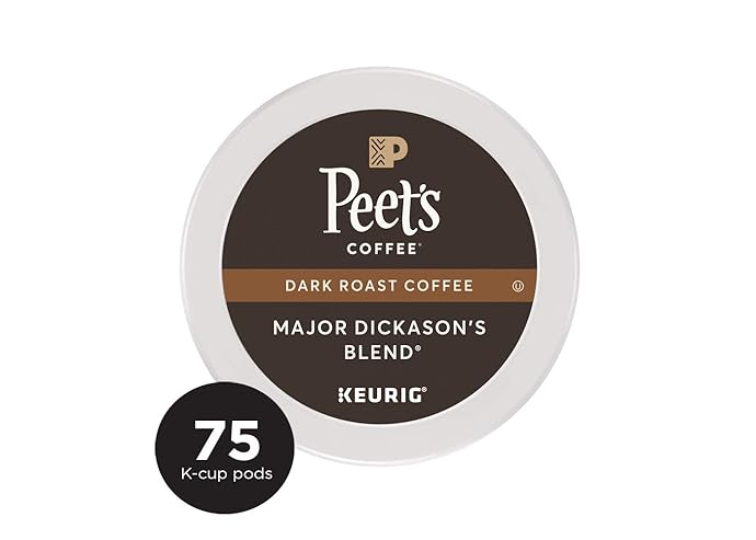Peet’s Coffee Major Dickason’s 特调 深度烘焙 k-cup咖啡胶囊 13.4g*75颗 优惠券折后$29.99 海淘转运到手约￥317 S&S订购可再优惠5%