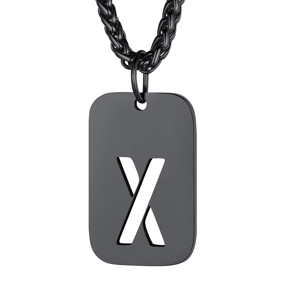 FindChic Stainless Dog Tag Monogram Necklaces Women's Initial Necklace — image 1