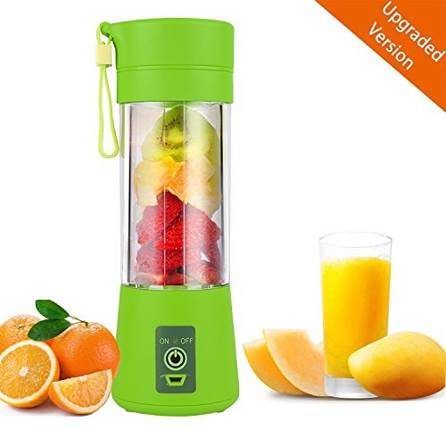 TopEsct Personal Blender, Portable Juicer Cup / Electric Fruit Mixer / USB Juice Blender, Rechargeable, Six Blades In 3D For Superb Mixing, 380mL Home & Kitchen, Kitchen & Dining
