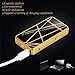 Kivors Arc Lighter - Flameless Lighter Plasma Lighter Cigartte Inferno Lighter USB Dual Lighter Double Arc Cigarette Lighter (Geometry Gold)