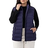 TIYOMI Women's Plus Size Zip Up Cotton Padded Vest Stand Collar Outerwear Sleeveless Thickened Coat XL-5XL (14W-28W)