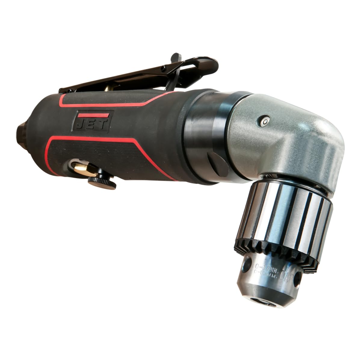 JET Taladro neumático de ángulo reversible de 3/8 pulgadas, 1200 RPM (JAT-630), negro