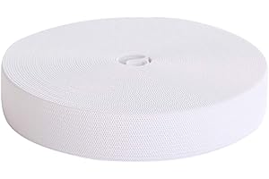 MYUREN 3/4 Inch by 20 Yard White Heavy Stretch High Elasticity Elastic Spool Knit Elastic Bands for Sewing