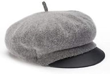 gray newsboy hat