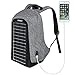ECEEN Solar Backpack Anti-theft Travel Laptop Backpacks Built-in 10 Watts Solar Panel with USB Charging Port Powered Smart Phones, Tablets, USB Devices Etc. For Back to School and Travel Outdoor