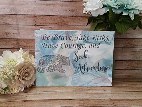 Seek Adventure wooden sign, childs room or nursery decor measures 8x10in