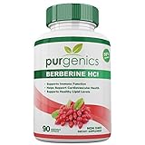 Berberine HCL - 500mg Supplement - 90 Vegetarian Capsules - Supports Healthy Blood Sugar Levels & Metabolism - Immunity & Digestion