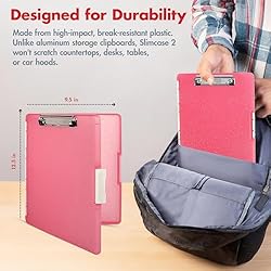 Dexas Slimcase 2 Plastic Clipboard with Storage and