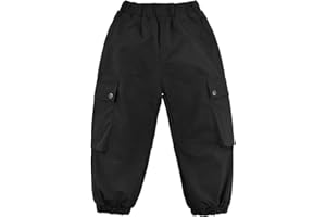 PODGINA Kids Boys Girls Winter Fleece Lined Ski Waterproof Snowboarding Snow Rain Pants