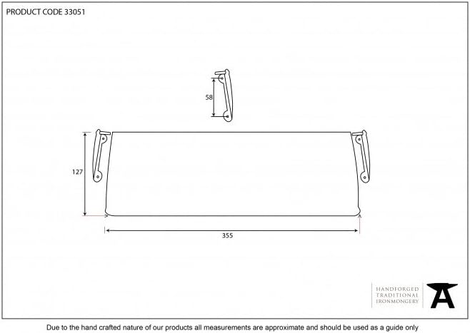 From The Anvil Polished Brass Large Letter Plate Cover, medium-sized - Image 3