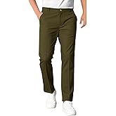 Haloumoning Boys Dress Pants Kids Elastic Waist Straight Leg Uniform Pants Casual Trousers with Pockets