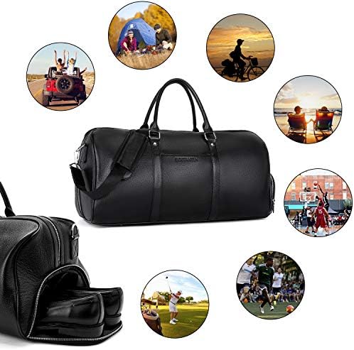 BOSTANTEN Genuine Leather Duffle Bag for Men Travel Overnight Gym Sports Luggage Duffel Bags 3 BOSTANTEN Genuine Leather Duffle Bag for Men Travel Overnight Gym Sports Luggage Duffel Bags