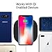 Wireless Charger, Fast Wireless Charging Pad 10W with Anti-slip Rubber for iPhone X, iPhone 8 / 8 Plus, Samsung Galaxy Note 8 / S8 / S8 Plus, S7 / S7 Edge and Qi-Enabled Devices (Black)