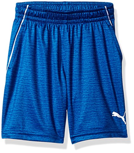 PUMA Little Boys' Contrast Slub Short, True Blue, Small (8)