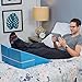 Foam Bed Wedge Pillow for Back Support, Elevating Legs and Acid Reflux - Wedge Cushion Pillow for Reading, Blue, 7 x 24 x 24