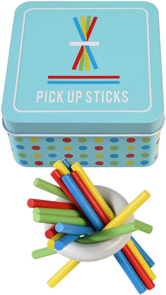 Rex London Wooden Pick Up Sticks Game in Tin - Classic Fun