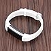 AK Band Replacement Wristband Strap with Secure Metal Buckle for Fitbit Alta/Fitbit Alta HR, White, Large
