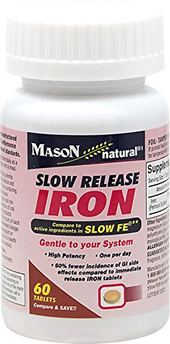 Mason Natural Slow Release Iron Tablets 60 ea (Pack of 5)
