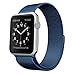 ViTech Magnetic Closure Clasp Mesh Loop Milanese Stainless Steel Replacement Band Strap for Apple and Sport Edition - (Blue-38mm)