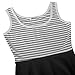 Herou Striped Dresses for Women Summer Black Medium