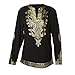 Makkrom Men's Long Sleeve Tribal Dashiki Floral Top Blouse (XX-Large, Picture-Colored)