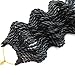 Wavy Senegalese Twist Crochet Braids Synthetic Kanekalon Crochet Hair Curly Twist Braiding Hair (18 Inch, 1B#,3packs)Elisha