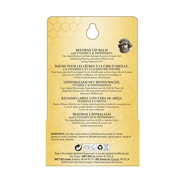 Burts-Bees-Natural-Moisturising-Lip-Balm-Duo-Value-Pack Burt's Bees Lip Balm Multipack, Chapstick Lip Balms With Beeswax And Vitamin E, Duo Value Pack, 2x4.25g