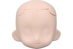 Blank Doll Head, Replacement Ball Jointed Doll Head for 1/12 Ball Jointed Doll (Milky White)