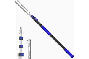 SKGPOLE Swimming Pool Pole, Upgraded 16FT Professional Telescopic Extendable Pool Pole Aluminium Heavy Duty, Adjustable Length 4 to 16 Feet, Universal Pole for Skimmer Nets, Brushes and Vacuum Heads