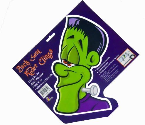GOV Frankenstein Halloween Decoration Decal Back Seat Rider Cling - 2pk