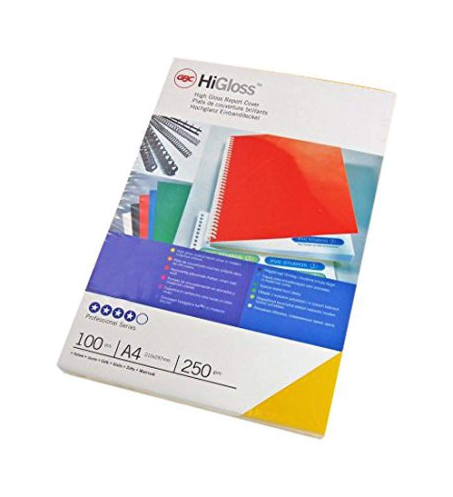 GBC HiGloss Binding Covers A4 250gsm Red (100 Pack)