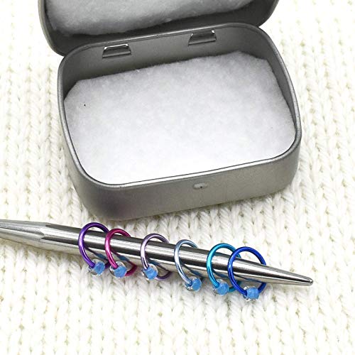 image for Pretty Warm Designs Medium Ring Knitting Stitch Markers up to US 10.5 