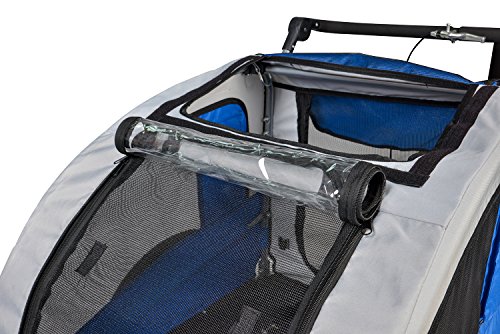 Enjoi Pet Bike Trailer Dog Cat Bicycle Carrier Stroller Jogger Shopping Cycling Wagon (Grey & Blue)
