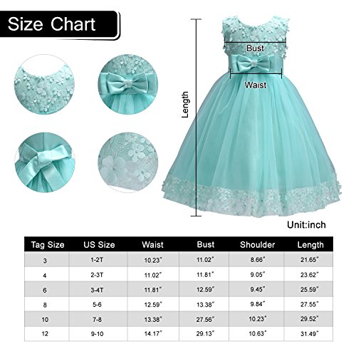 Acecharming Girls Ball Gown Dress, Wedding Bridesmaid Pageant Party Dance Maxi Prom Dress(2-10 Years Old) - Thumbnail 6