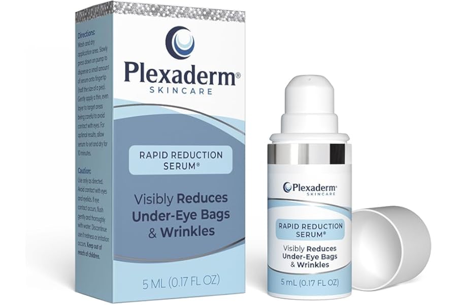 Plexaderm Rapid Reduction Eye Serum – Visibly Reduces Under-Eye Bags, Wrinkles, Dark Circles, Fine Lines & Crow’s Feet Instantly, Anti Aging Wrinkle Remover for Face, Pump