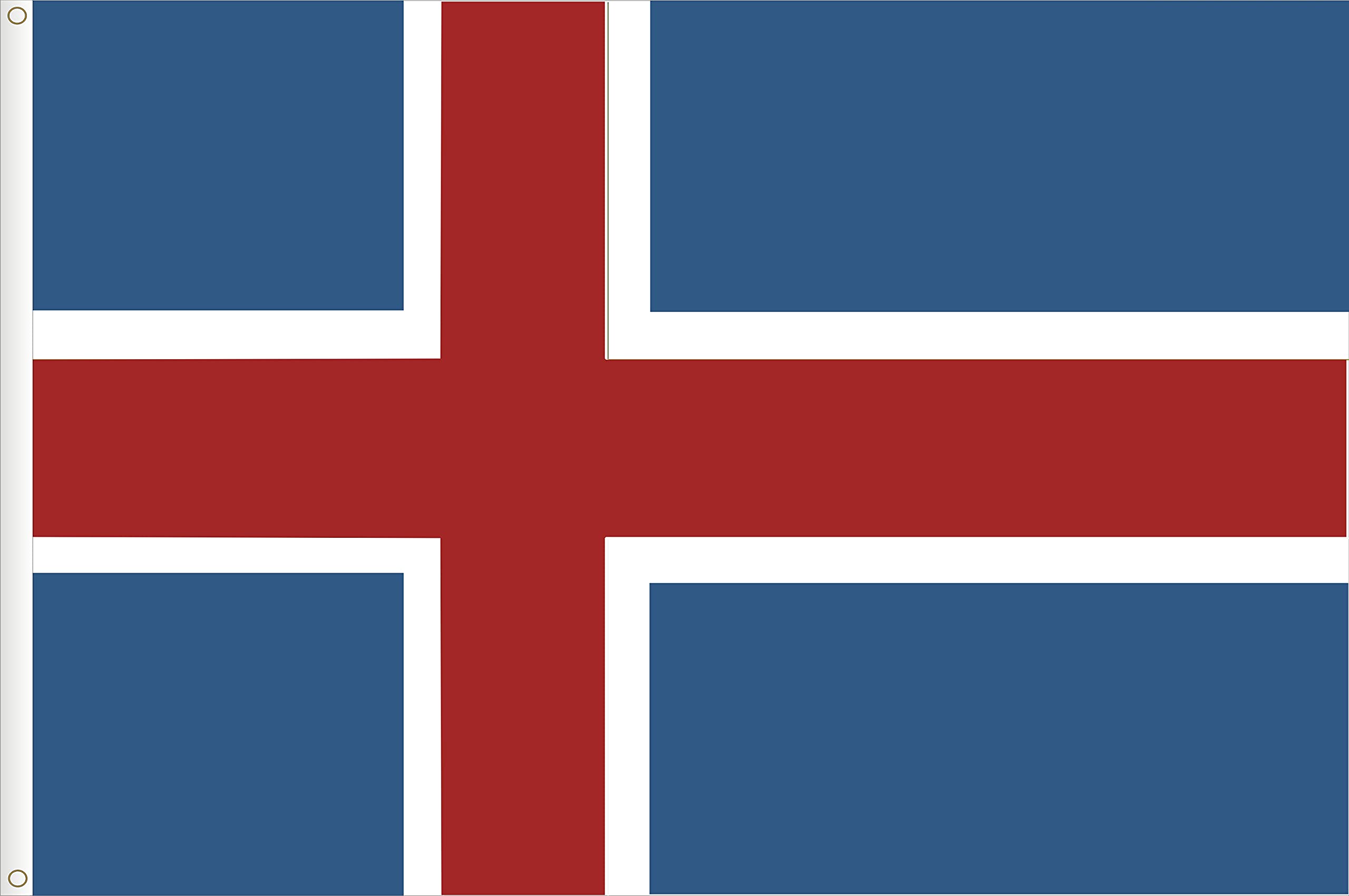 FLAG OF ICELAND. STANDARD SATIN QUALITY. BIG SIZE 150X90