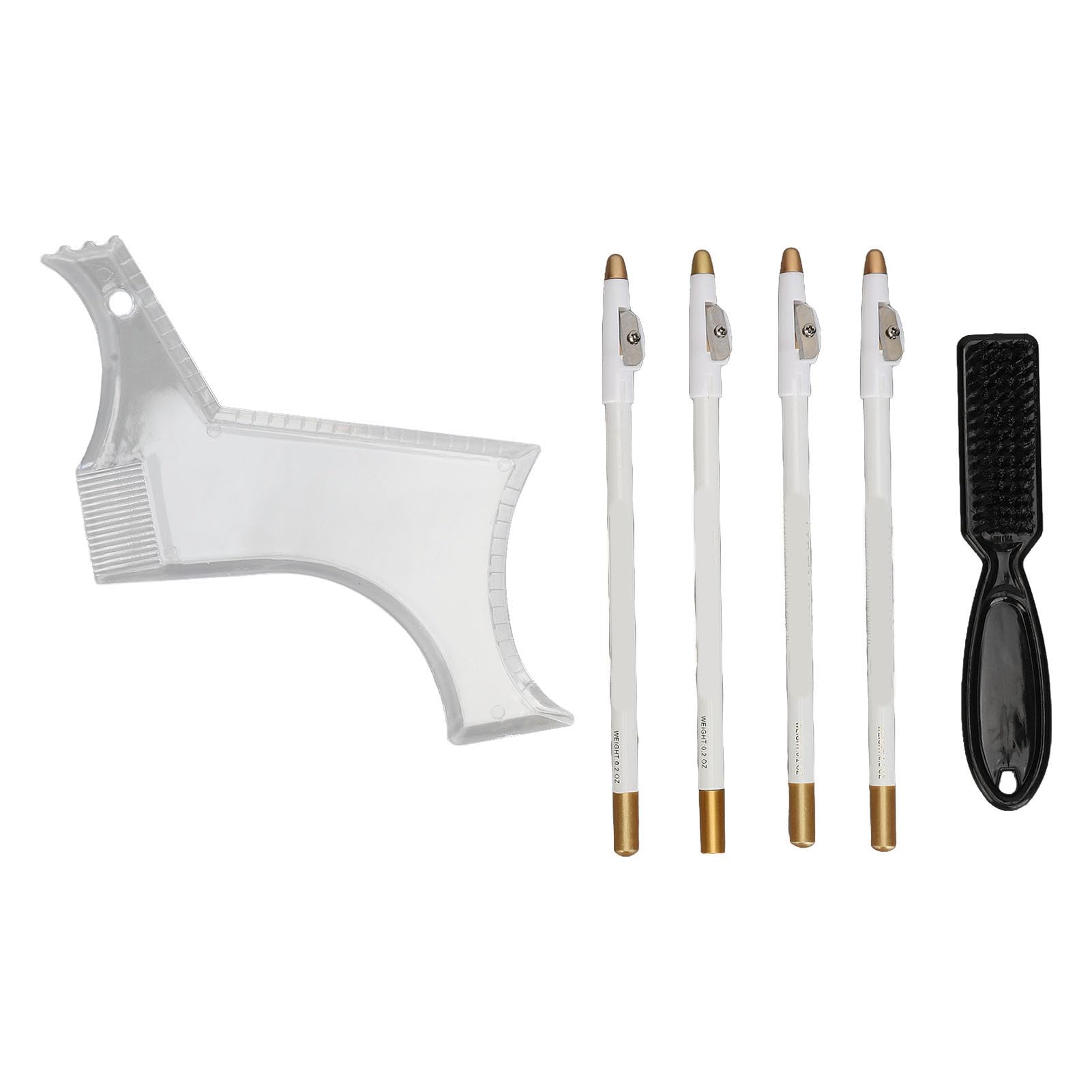 Beard Shaper, Professional Beard Shaping Tools with 4pcs Barber Pencil, Beard Template Guide and Beard Brush, Beard Shape Up Tool for Line Up & Edging, Gifts for Dad, Husband