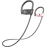 Otium Bluetooth Headphones Pink Headphones Wireless Earbuds for Women Girls, Stereo Bass in-Ear IPX7 Waterproof Running Sport