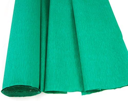 1 Dark Green - Jumbo 26 Metre Crepe Paper Roll. 50cm x 26metres long Many uses as decorations, marketing tools, great favourite with schools and the craft industry