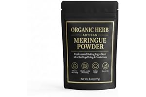 Organic Herb Meringue Powder 8 oz (227 g) – Egg White Substitute, Ideal for Royal Icing, Frosting, Baking
