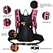 BONLEX Cycling Hydration Pack Biking Backpack 20L Multi-Function Riding Backpack with Insulation Compartment,3L Water Bladder Available,Lightweight Daypack Hiking Backpack (Pink)