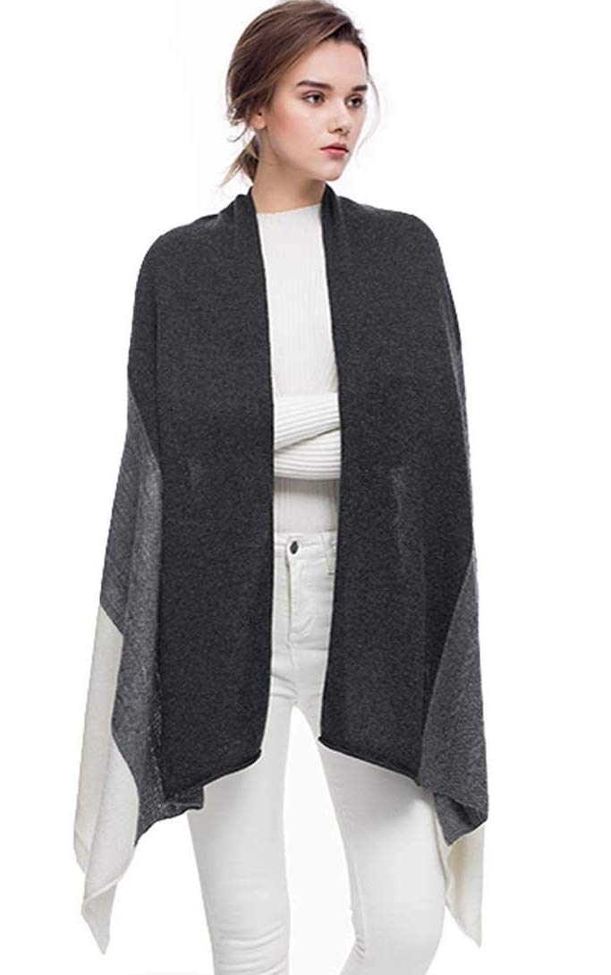 Ladies Gift Cashmere Scarf Fashion Warm Extra large Wool Wrap Shawl Winter Stole for Women(Grey)