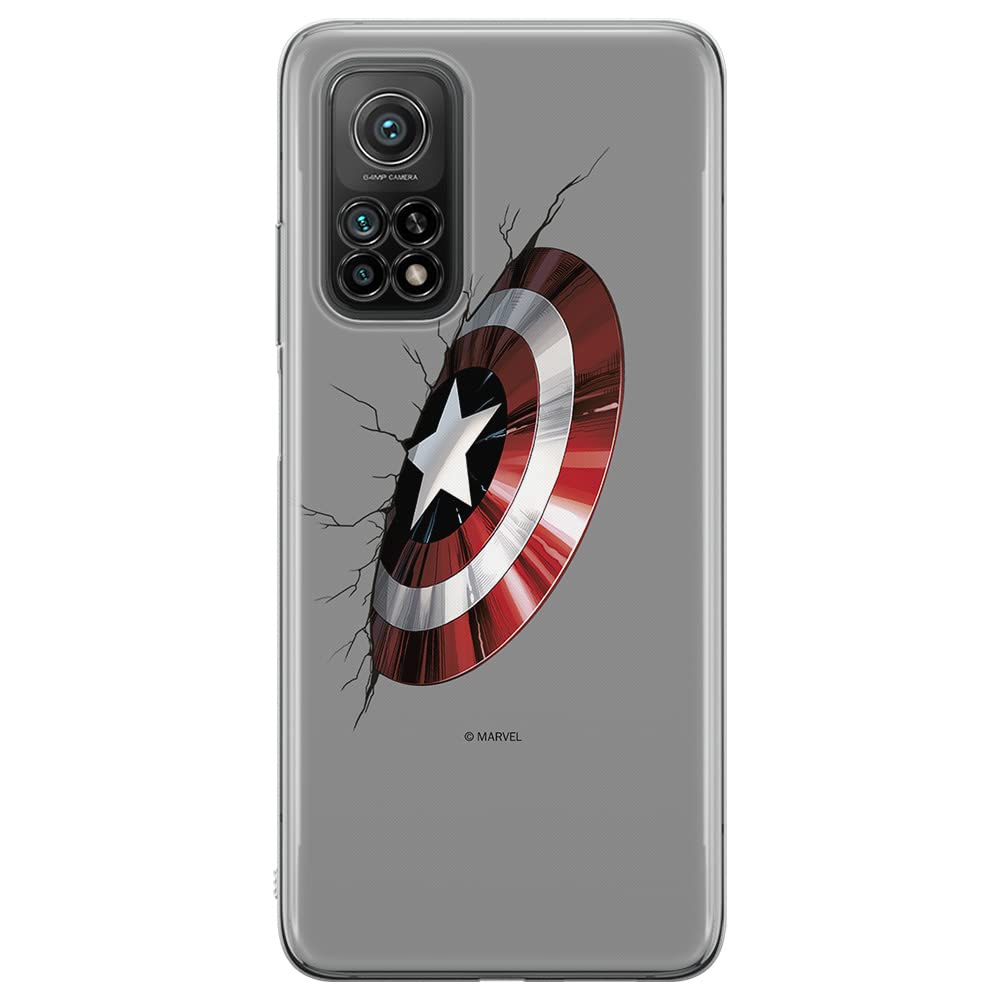 ERT GROUP mobile phone case for Xiaomi MI 10T 5G / MI 10T PRO 5G original and officially Licensed Marvel pattern Captain America 023 adapted to the shape of the mobile phone, case made of TPU — image 1