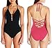 SUMEI Women's Swimwear Retro One Piece Swimsuits Sexy Bikini Cross Back Bathing Suits