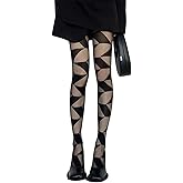 Square Rhombus Grid Stockings Black Sexy Sheer Tights Y2k Lace Sheer Pantyhose for Women