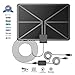 QERY 50 Miles 1080P Digital TV Antenna , Indoor Amplified HDTV Antenna with Detachable Amplifier Signal Booster, USB Power Supply and 16.5FT High Performance Coax Cable - Better Reception … (black)